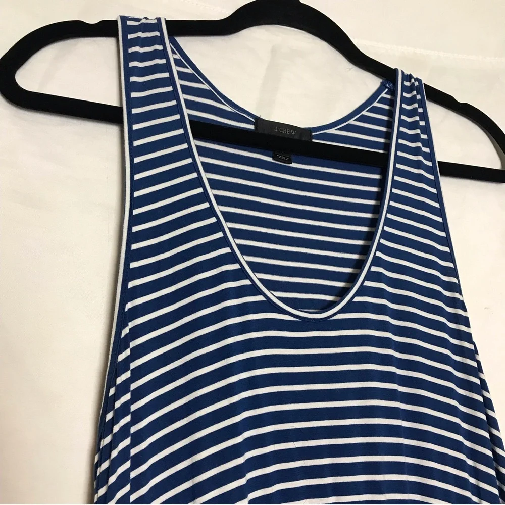J. Crew Striped Waist Tie Maxi Dress Womens Size S Beach Preppy Coastal Nautical